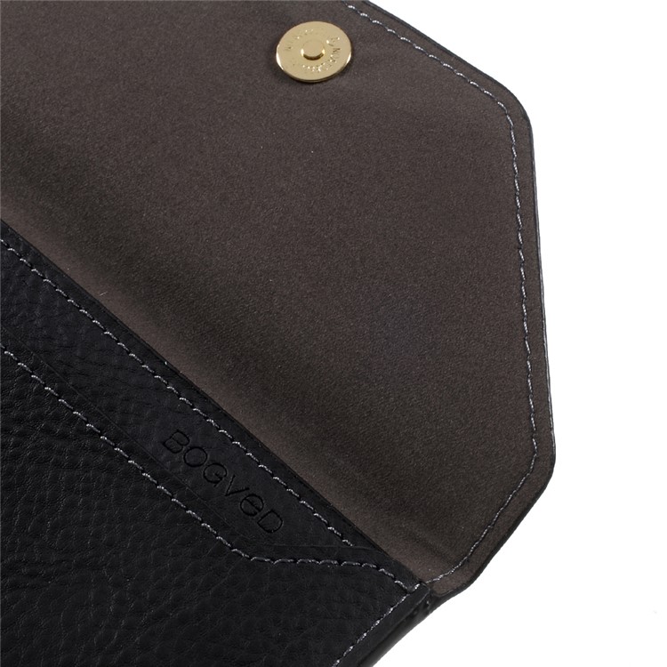 Litchi Grain Universal 5.5 inch Purse Handbag for iPhone 7 Plus Size: 17 x 9cm - Black-5