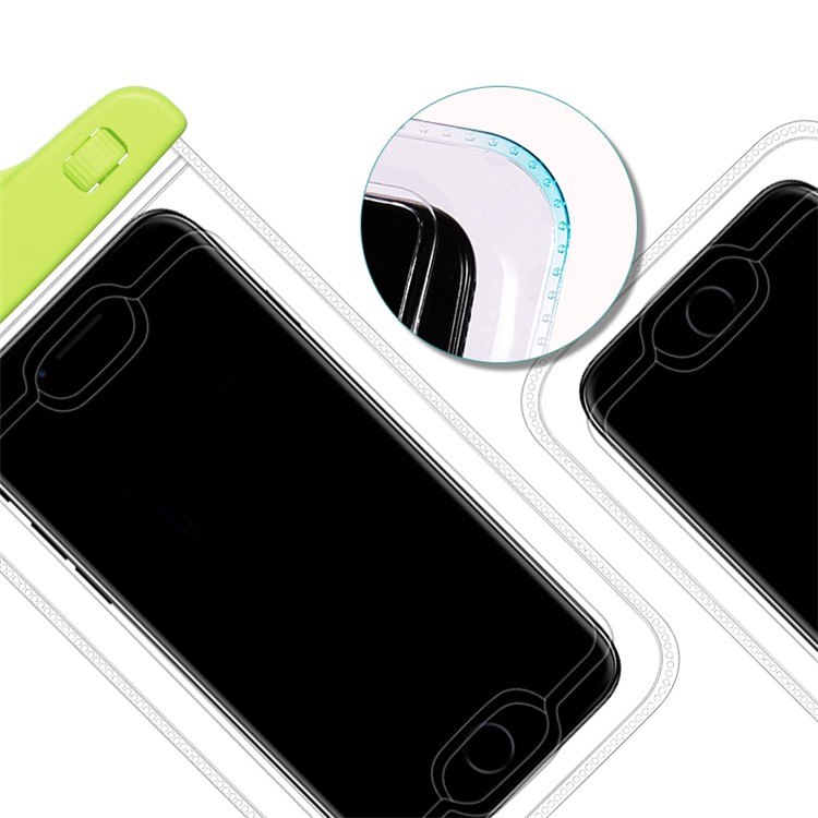 USAMS Fingerprint Identification IPX8 Waterproof Bag for iPhone 6s/6 etc.with Strap - Green-2
