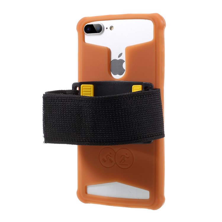 Universal Adjustable Gym Sports Silicone Armband Case for Phone 5.0-5.2 inch - Orange-3