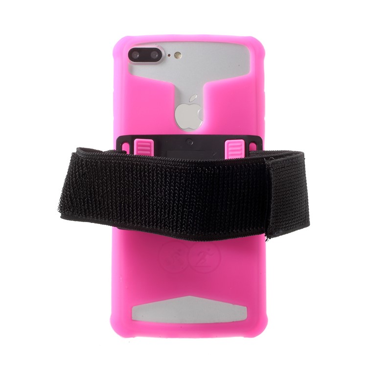 5.0 - 5.2 inch Noctilucent Gym Running Sports Armband Case for Huawei Honor 3C / Xiaomi Mi 3 / Mi 4 / Mi 4c etc - Rose-1