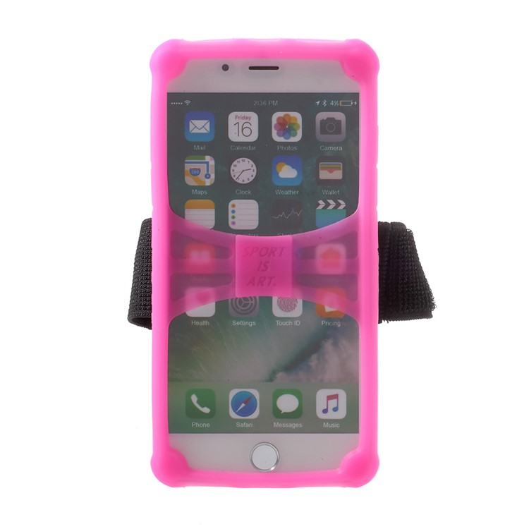 5.0 - 5.2 inch Noctilucent Gym Running Sports Armband Case for Huawei Honor 3C / Xiaomi Mi 3 / Mi 4 / Mi 4c etc - Rose-2