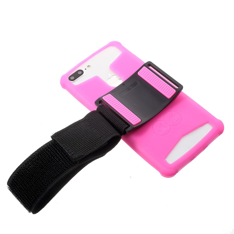 5.0 - 5.2 inch Noctilucent Gym Running Sports Armband Case for Huawei Honor 3C / Xiaomi Mi 3 / Mi 4 / Mi 4c etc - Rose-4