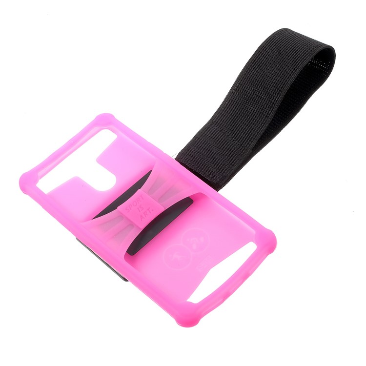 5.0 - 5.2 inch Noctilucent Gym Running Sports Armband Case for Huawei Honor 3C / Xiaomi Mi 3 / Mi 4 / Mi 4c etc - Rose-5