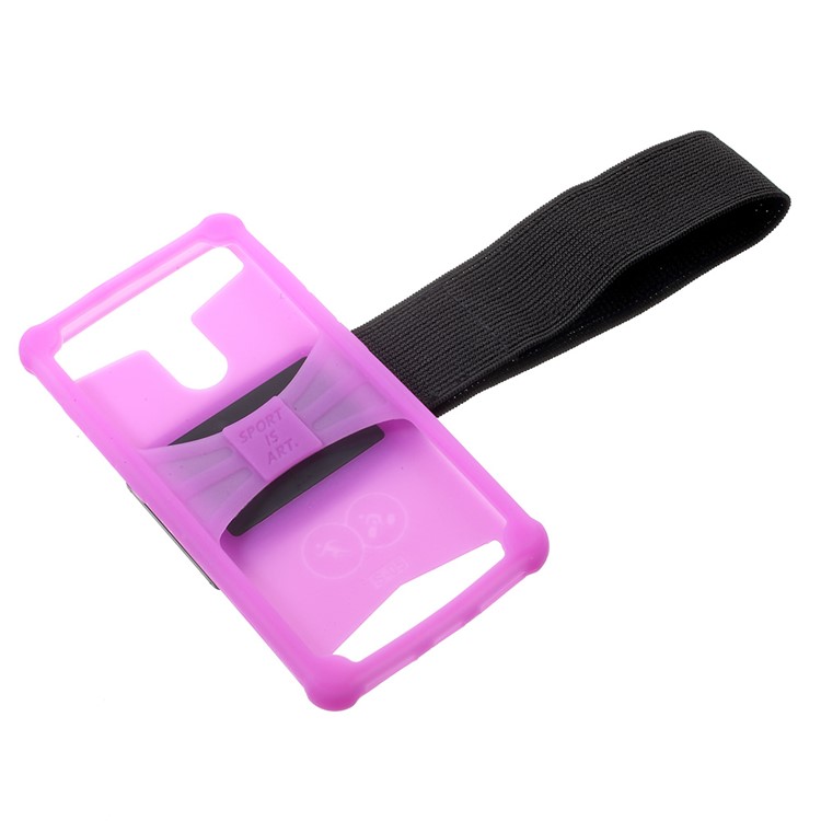 Universal Luminous Silicone Sports Armband for iPhone 8/7, 4.5 - 4.8 inch Smartphones - Purple-9