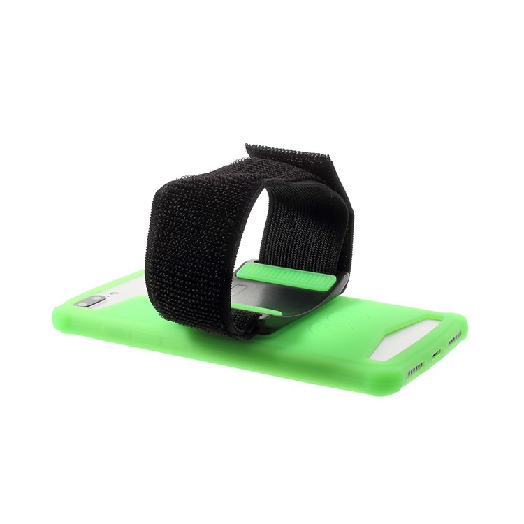 Luminous Sports Armband Flexible Silicone Case Cover for iPhone 8/7, 4.5 - 4.8 inch Smartphones - Green-3