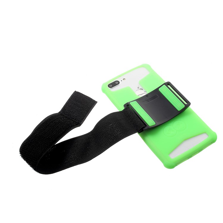 Luminous Sports Armband Flexible Silicone Case Cover for iPhone 8/7, 4.5 - 4.8 inch Smartphones - Green-4