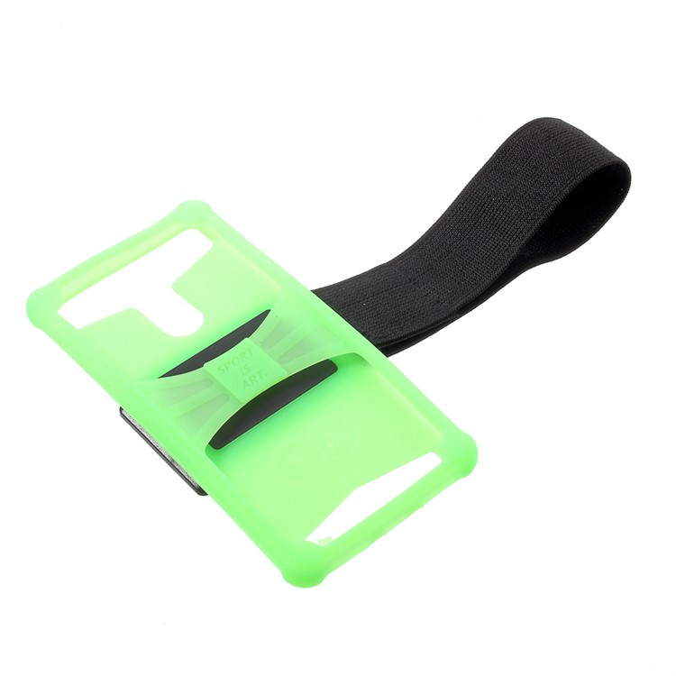 Luminous Sports Armband Flexible Silicone Case Cover for iPhone 8/7, 4.5 - 4.8 inch Smartphones - Green-5