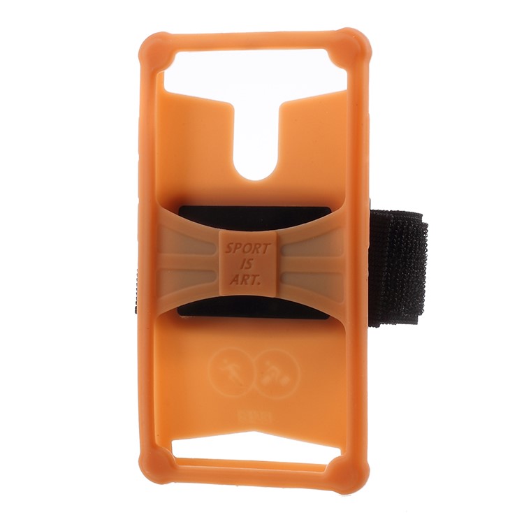 Elastic Silicone Sports Armband Phone Case for iPhone 8 Plus/7 Plus, 5.5 - 6.0 inch Smartphones - Orange-7