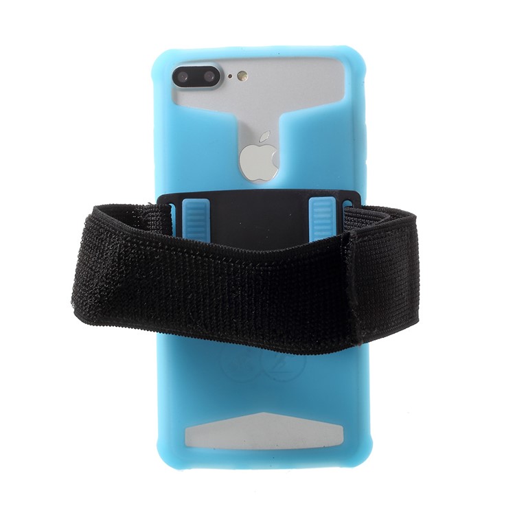 Noctilucence Sport Armband Silicone Cover for iPhone 8 Plus/7 Plus, 5.5-6.0 inch Smartphones - Blue-1