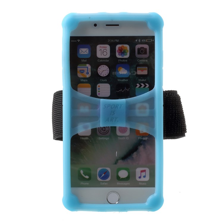 Noctilucence Sport Armband Silicone Cover for iPhone 8 Plus/7 Plus, 5.5-6.0 inch Smartphones - Blue-2