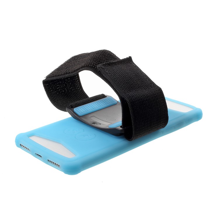 Noctilucence Sport Armband Silicone Cover for iPhone 8 Plus/7 Plus, 5.5-6.0 inch Smartphones - Blue-3