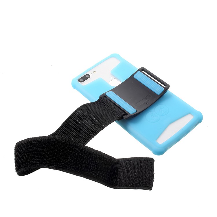 Noctilucence Sport Armband Silicone Cover for iPhone 8 Plus/7 Plus, 5.5-6.0 inch Smartphones - Blue-4