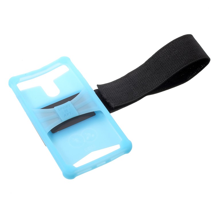 Noctilucence Sport Armband Silicone Cover for iPhone 8 Plus/7 Plus, 5.5-6.0 inch Smartphones - Blue-5