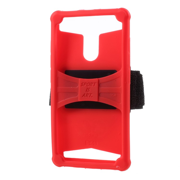 Flexible Silicone Sports Armband Mobile Cover for iPhone SE/5s/5, 4.0 - 4.2 inch Smartphones - Red-7