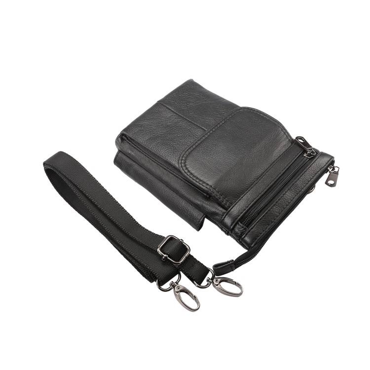 Tapa Vertical Tapa De Piel De Vaca Caso De La Cubierta Con Correa De Hombro 6.5 Pulgadas Para Samsung Galaxy Note 8 - Negro-10