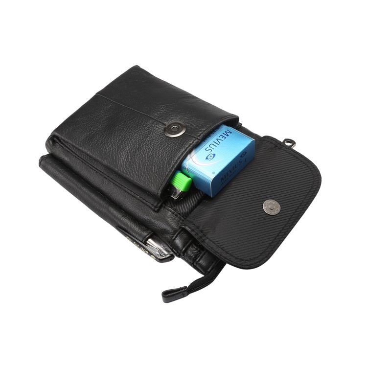 Tapa Vertical Tapa De Piel De Vaca Caso De La Cubierta Con Correa De Hombro 6.5 Pulgadas Para Samsung Galaxy Note 8 - Negro-11