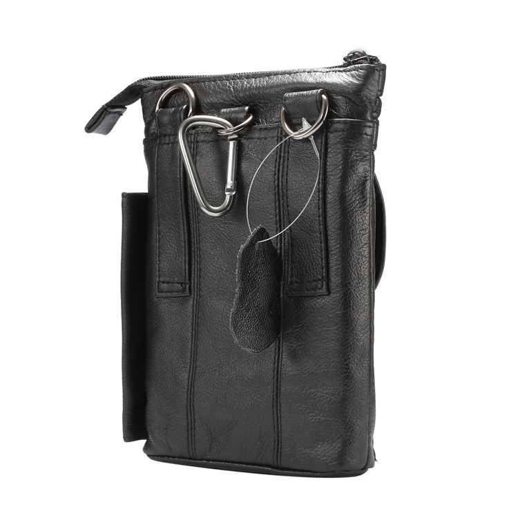 Tapa Vertical Tapa De Piel De Vaca Caso De La Cubierta Con Correa De Hombro 6.5 Pulgadas Para Samsung Galaxy Note 8 - Negro-2
