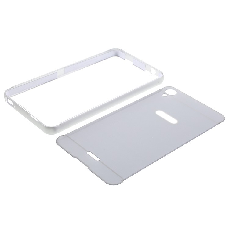 Slide-on Metal Bumper Hard Cover for Infinix Hot Note X551 - Silver-8