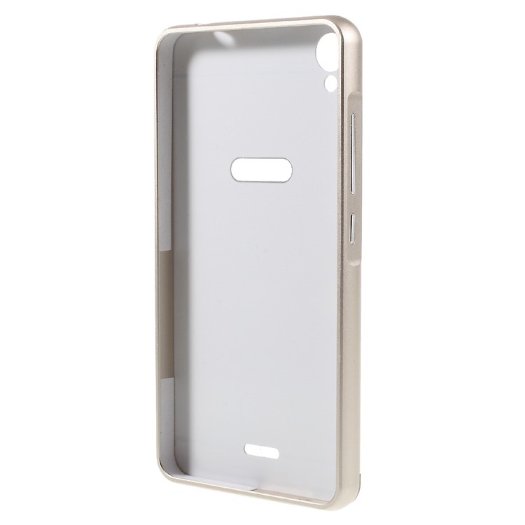 Slide-on Metal Frame PC Back Shell for Infinix Hot Note X551 - Gold-3