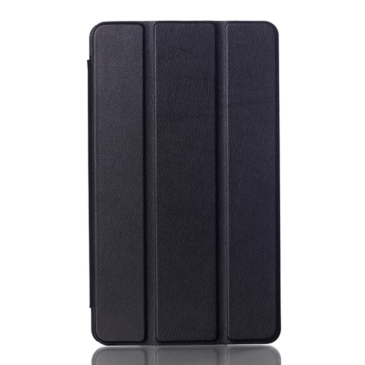 Tri-fold Stand Leather Smart Case for Nvidia Shield K1 - Black-1