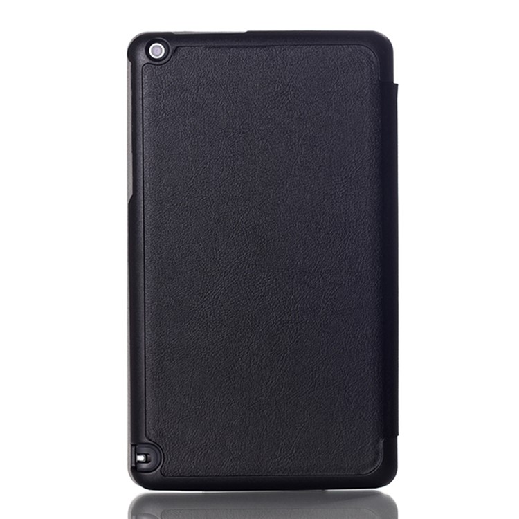Tri-fold Stand Leather Smart Case for Nvidia Shield K1 - Black-2