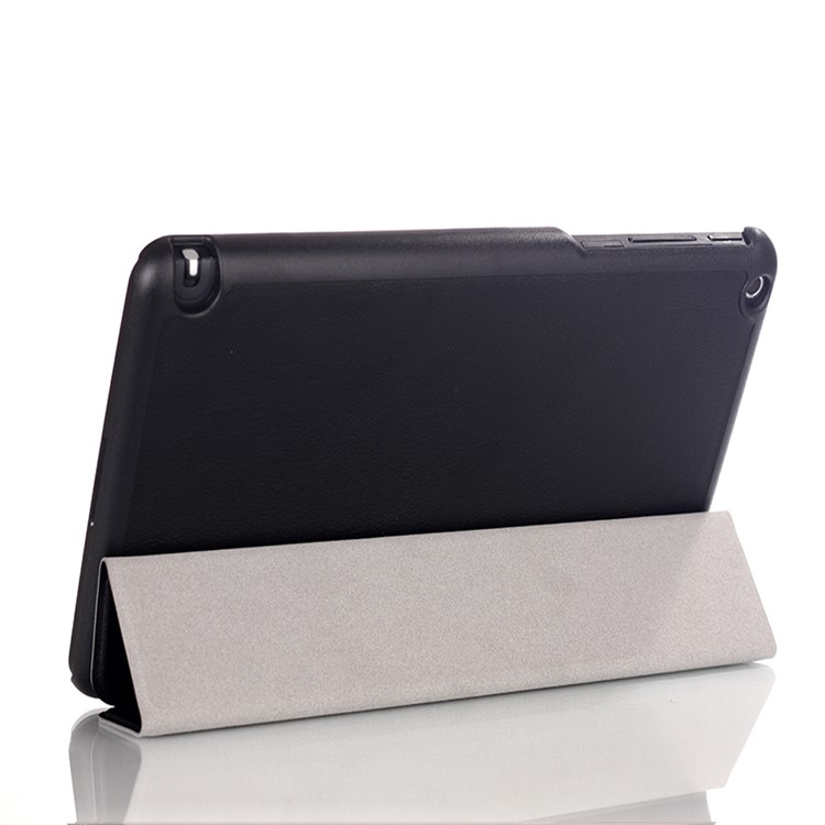 Tri-fold Stand Leather Smart Case for Nvidia Shield K1 - Black-3