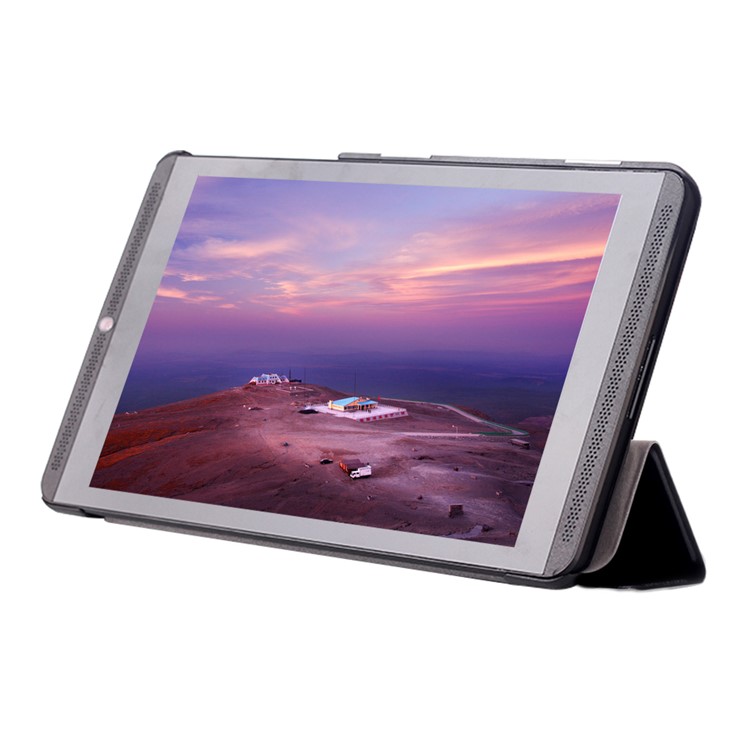 Tri-fold Stand Leather Smart Case for Nvidia Shield K1 - Black-4