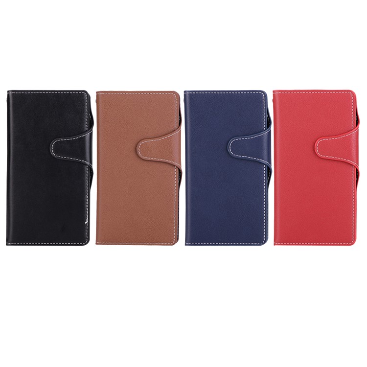 For Fujitsu F-05J Vintage Style Leather Wallet Phone Case with Stand - Red-5