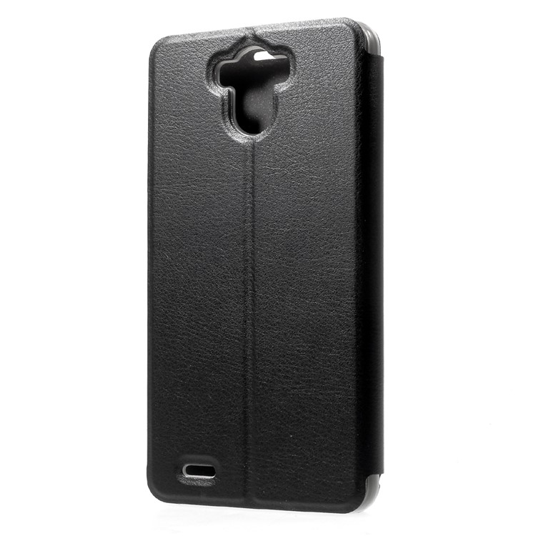 OCUBE PU Leather Stand Phone Cover for BlackBerry R6 Lite - Black-2