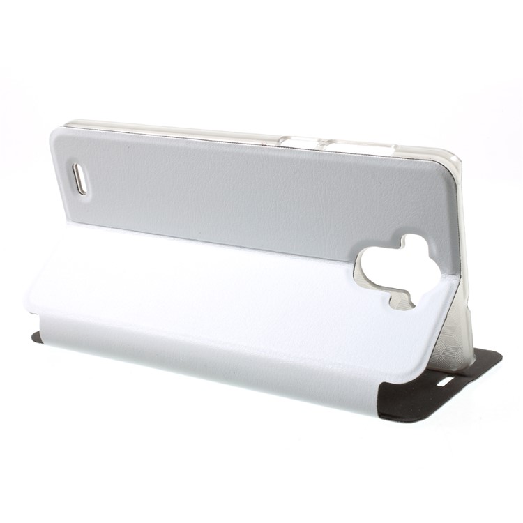 OCUBE PU Leather Stand Cellphone Case for BlackBerry R6 Lite - White-4