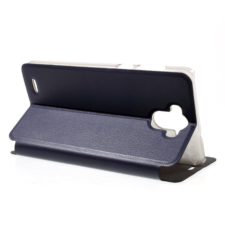 OCUBE PU Leather Stand Case Cover for BlackBerry R6 Lite - Blue-4