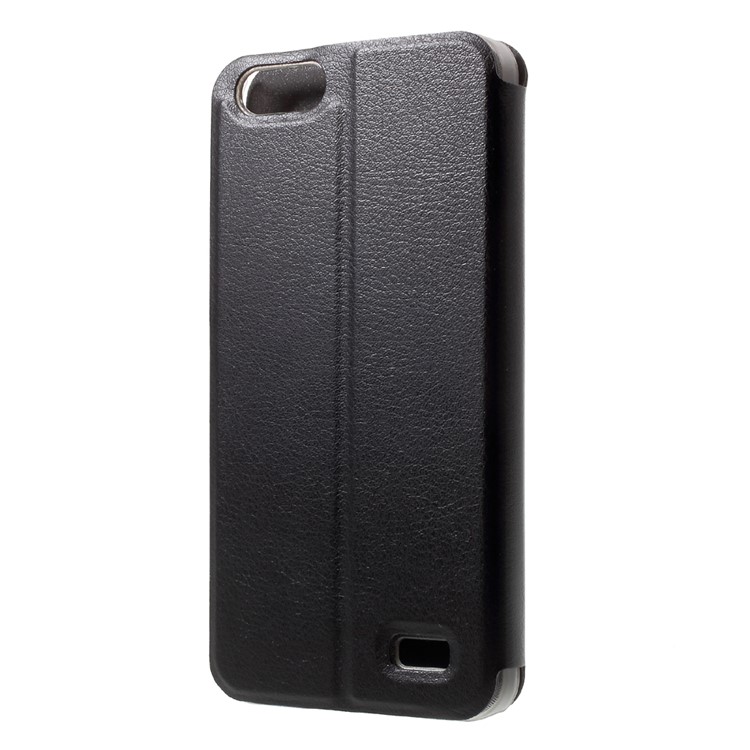 OCUBE Flip Leather Stand Phone Case for Blackview A7 - Black-2