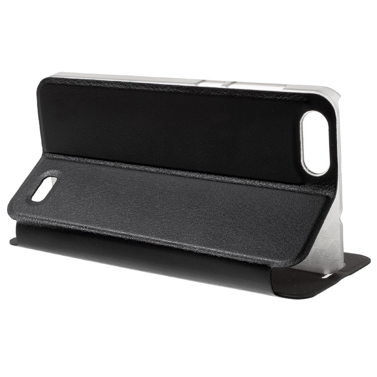 OCUBE Flip Leather Stand Phone Case for Blackview A7 - Black-4