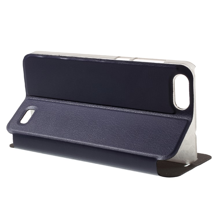 OCUBE Flip Leather Stand Phone Shell for Blackview A7 - Dark Blue-4