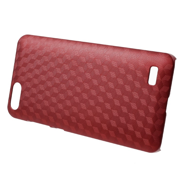 OCUBE Cubic Pattern Hard Plastic Case for Blackview A7 - Red-2