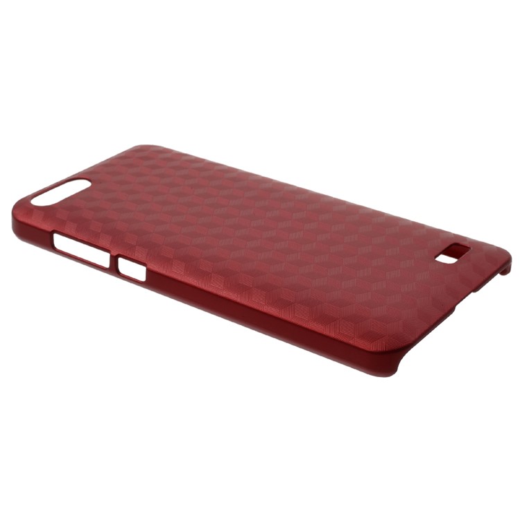OCUBE Cubic Pattern Hard Plastic Case for Blackview A7 - Red-3