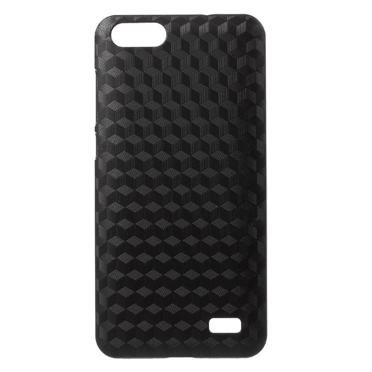 OCUBE Cubic Pattern Hard Plastic Cover for Blackview A7 - Black-1