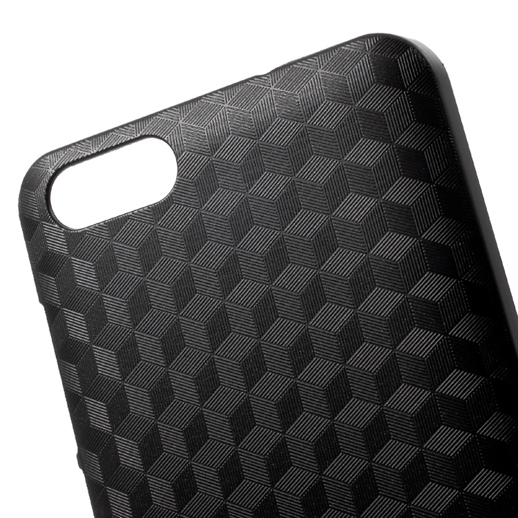 OCUBE Cubic Pattern Hard Plastic Cover for Blackview A7 - Black-4