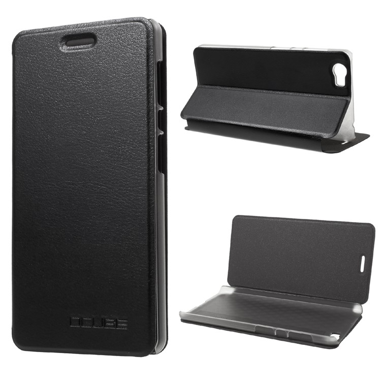 OCUBE Flip Leather Stand Phone Case for Vernee Mars Pro - Black-1