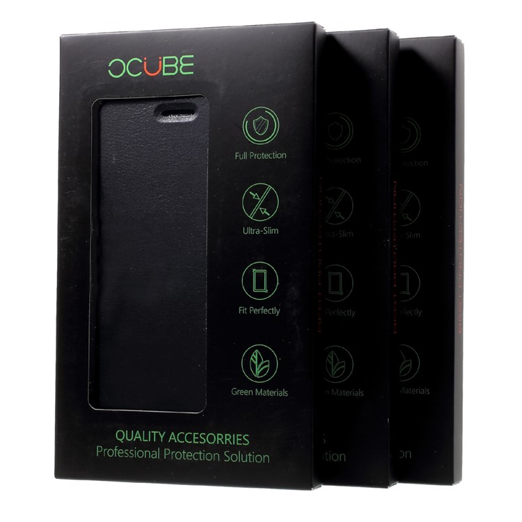 OCUBE Flip Leather Stand Phone Case for Vernee Mars Pro - Black-6