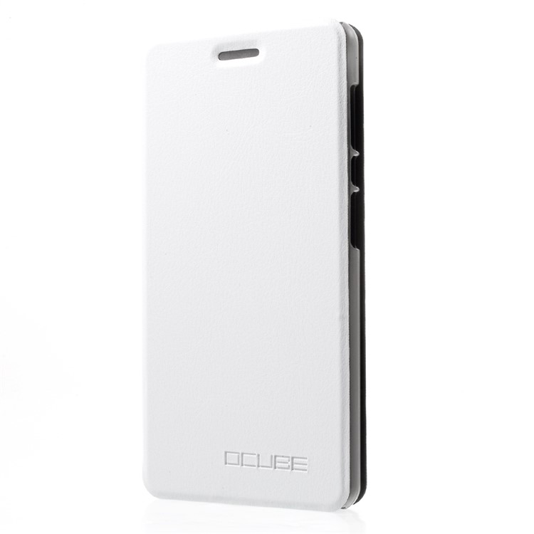 OCUBE Flip Leather Stand Phone Cover for Vernee Mars Pro - White-3