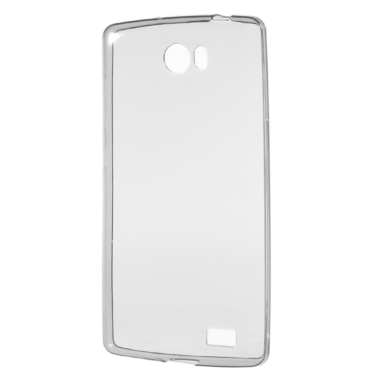 Clear TPU Gel Case Cover with Non-slip Inner for TP-Link Neffos C5 - Grey-2