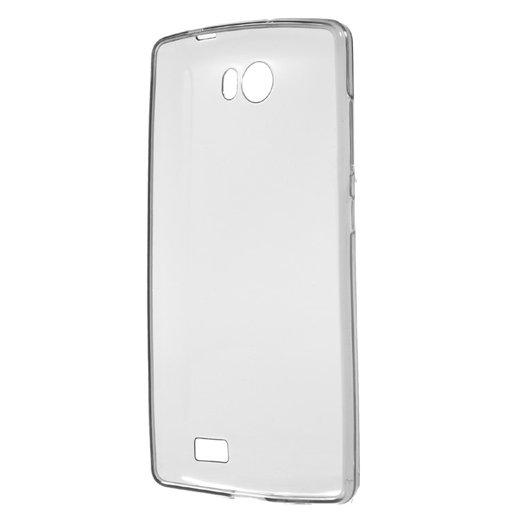 Clear TPU Gel Case Cover with Non-slip Inner for TP-Link Neffos C5 - Grey-3