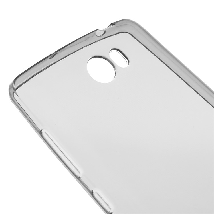 Clear TPU Gel Case Cover with Non-slip Inner for TP-Link Neffos C5 - Grey-4