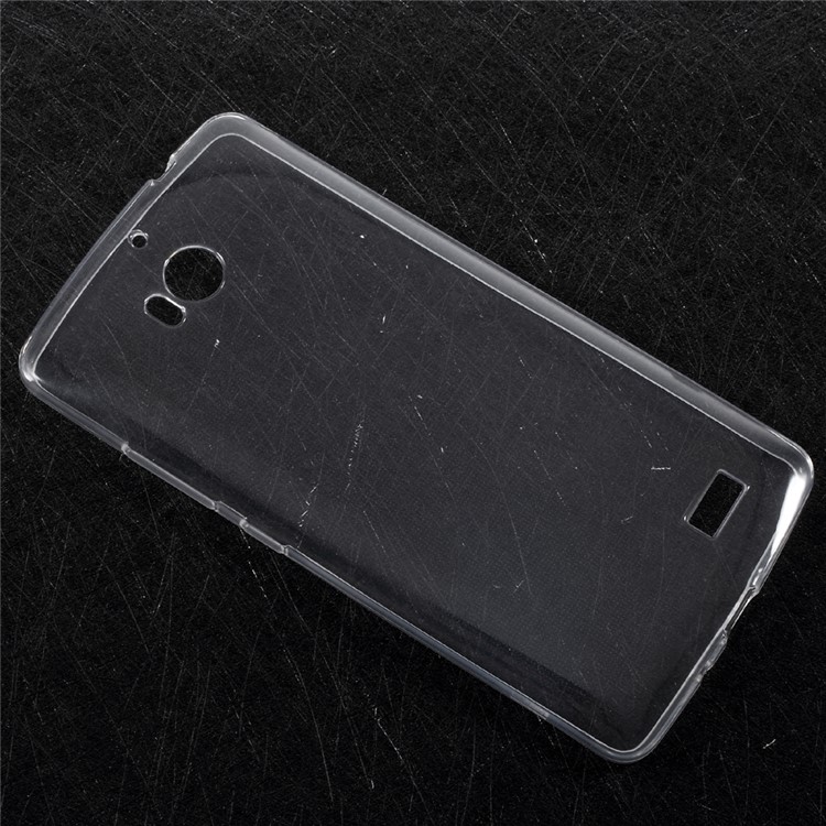 For TP-link Neffos C5 Max Thin Gel TPU Phone Case with Non-slip Inner - Transparent-3