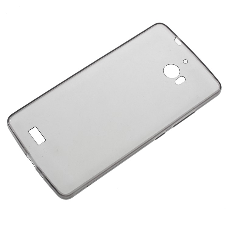 For TP-link Neffos C5 Max Thin Gel TPU Back Case with Non-slip Inner - Grey-2