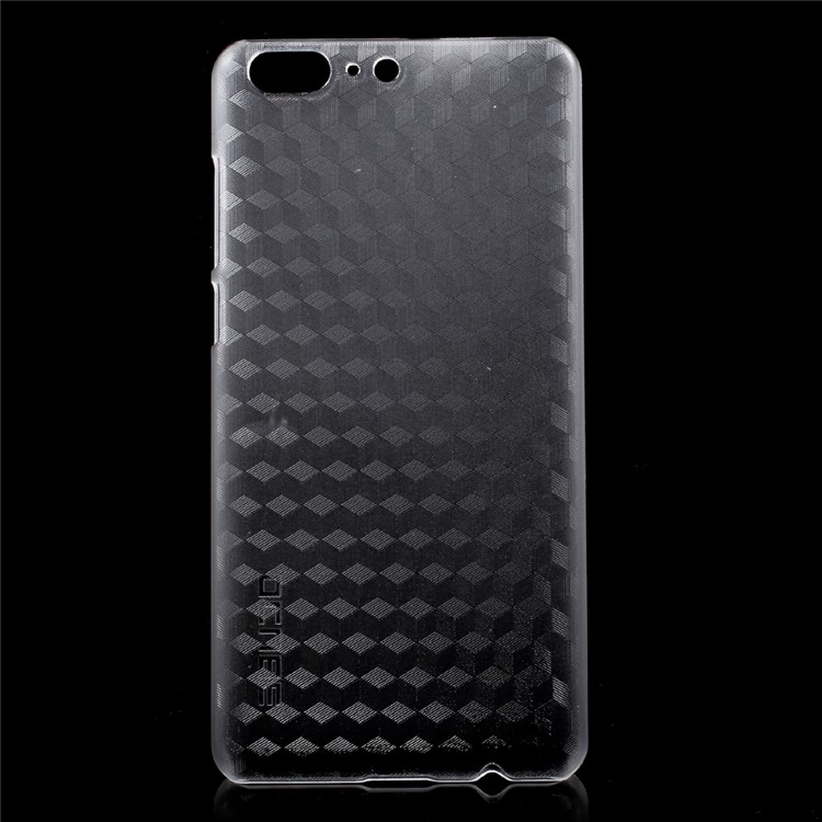 OCUBE Cubic Pattern Hard Plastic Cover Shell for Leagoo T5 - Grey-1