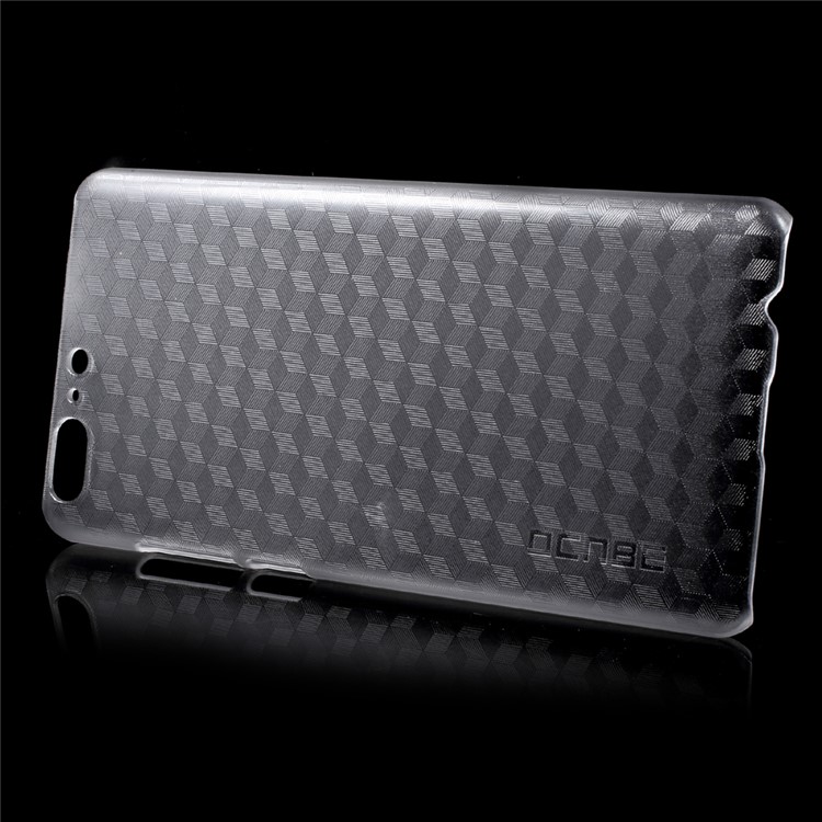 OCUBE Cubic Pattern Hard Plastic Cover Shell for Leagoo T5 - Grey-2