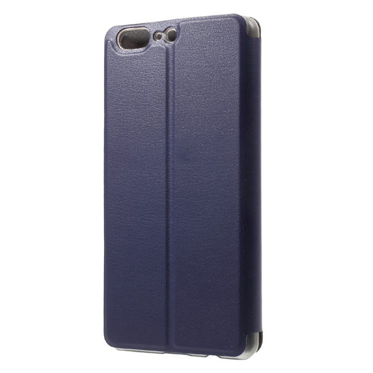 OCUBE Leather Stand Mobile Phone Shell for Leagoo T5 - Dark Blue-2