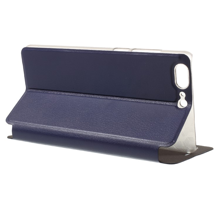 OCUBE Leather Stand Mobile Phone Shell for Leagoo T5 - Dark Blue-4